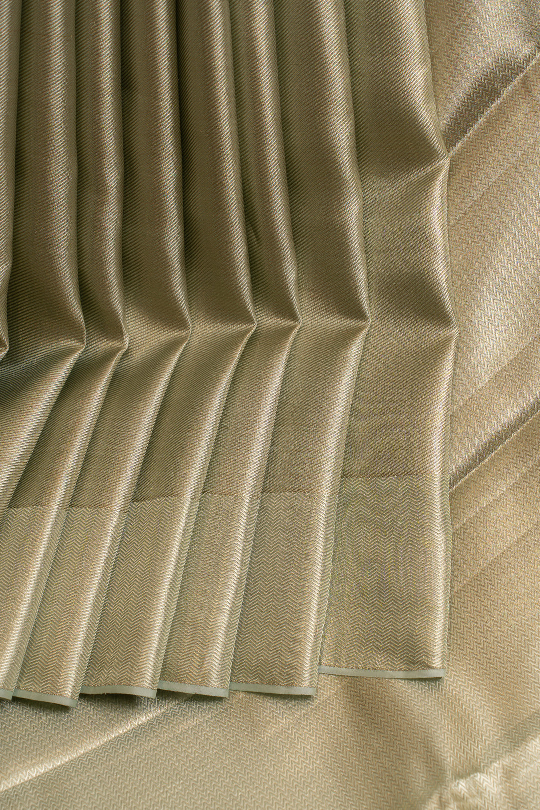 Pastel blue self brocade pure Kanchipuram silk saree