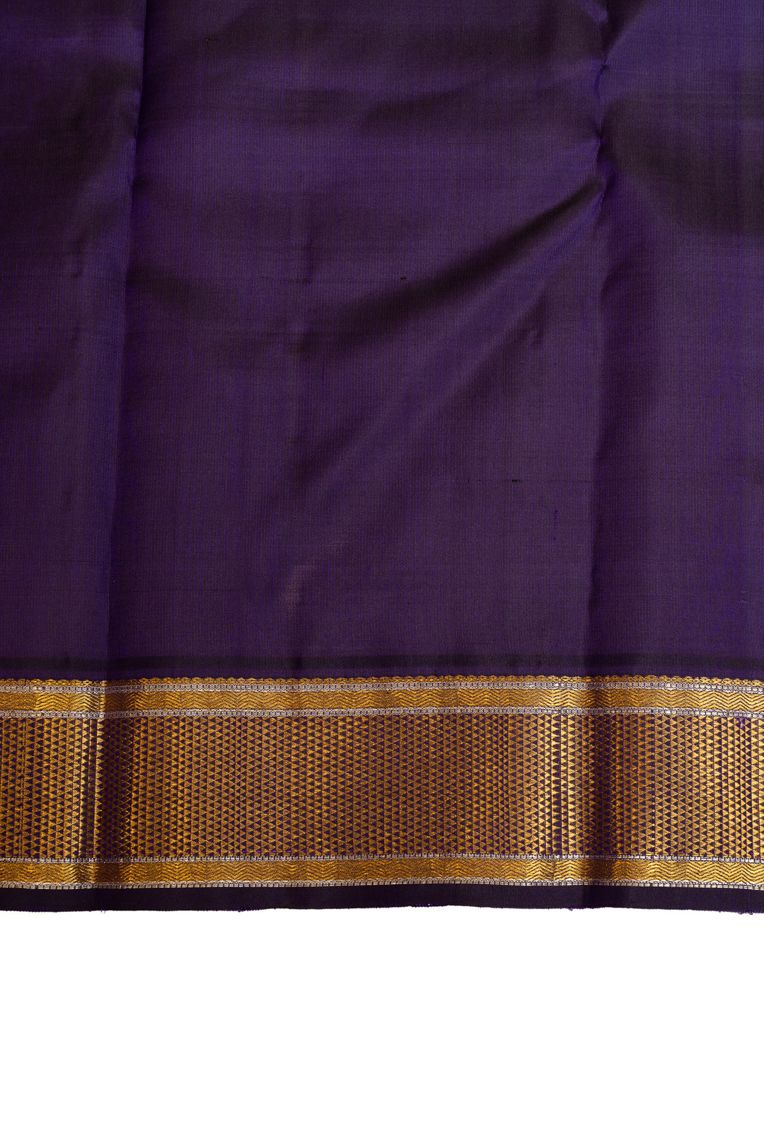 Indigo blue zari checks pure Kanchipuram silk  saree