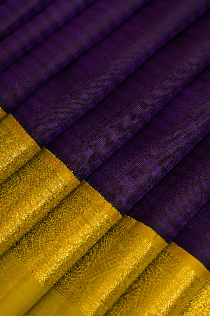 Violet  traditional pure Kanchipuram silk saree