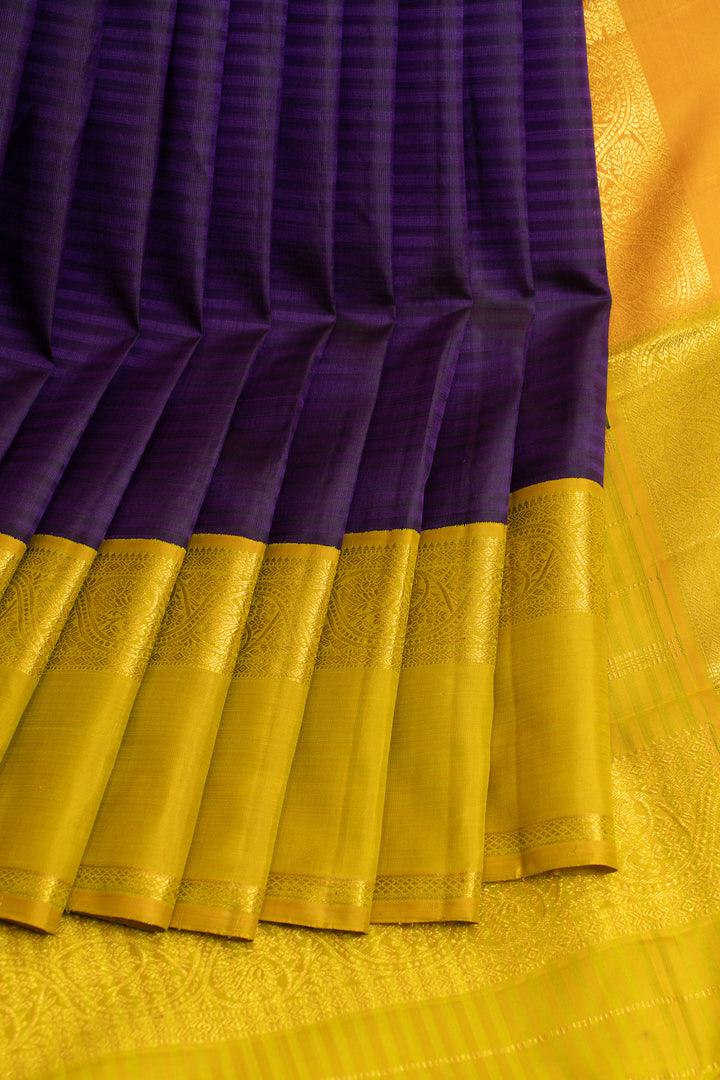 Violet  traditional pure Kanchipuram silk saree