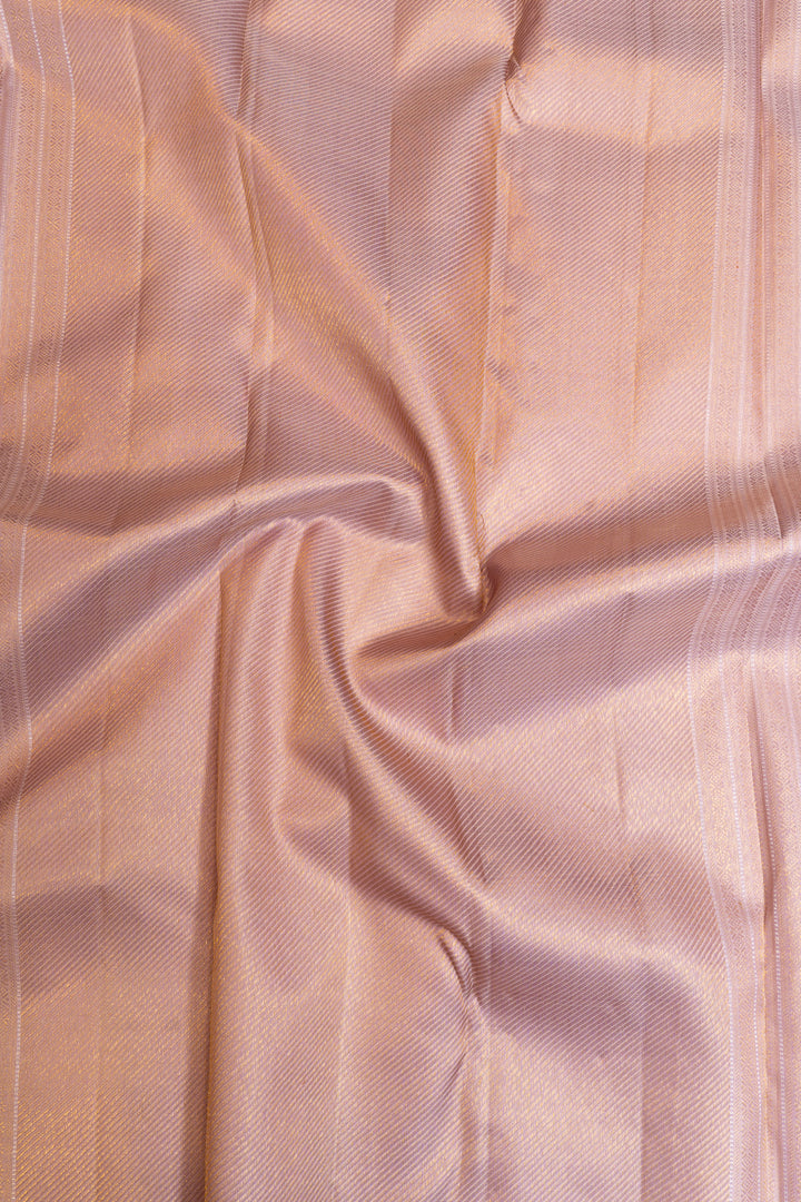 Lavender floral brocade pure Kanchipuram  silk saree