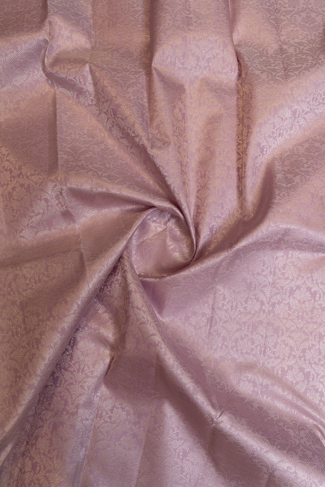 Lavender floral brocade pure Kanchipuram  silk saree