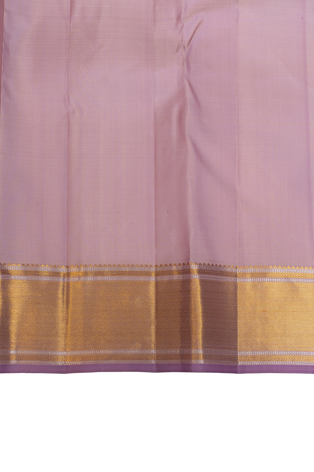 Lavender floral brocade pure Kanchipuram  silk saree