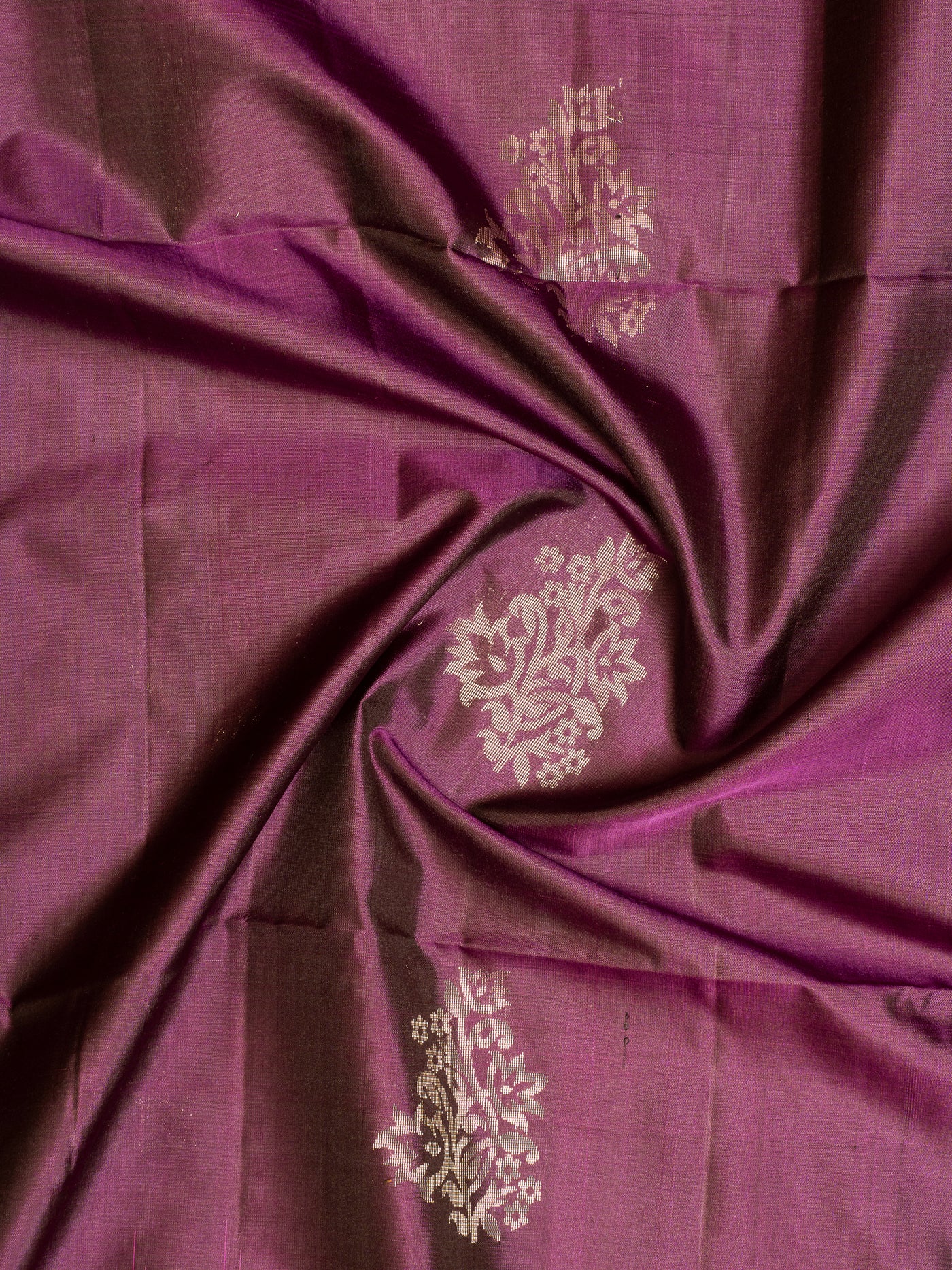 Jamun Purple and Peach Soft Silk Saree