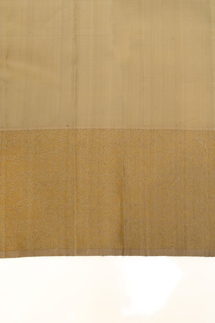 Regal Blue and Ivory pure Kanchipuram Silk Saree