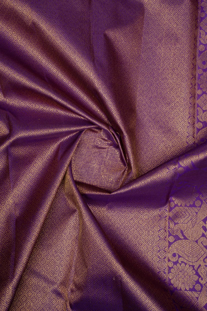 Beige Traditional Pure Kanchipuram Silk Saree