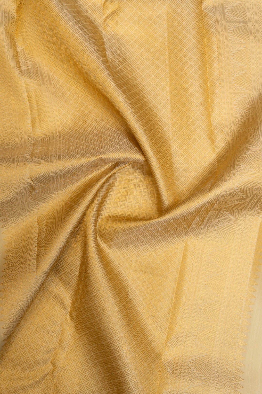 Regal Blue and Ivory pure Kanchipuram Silk Saree