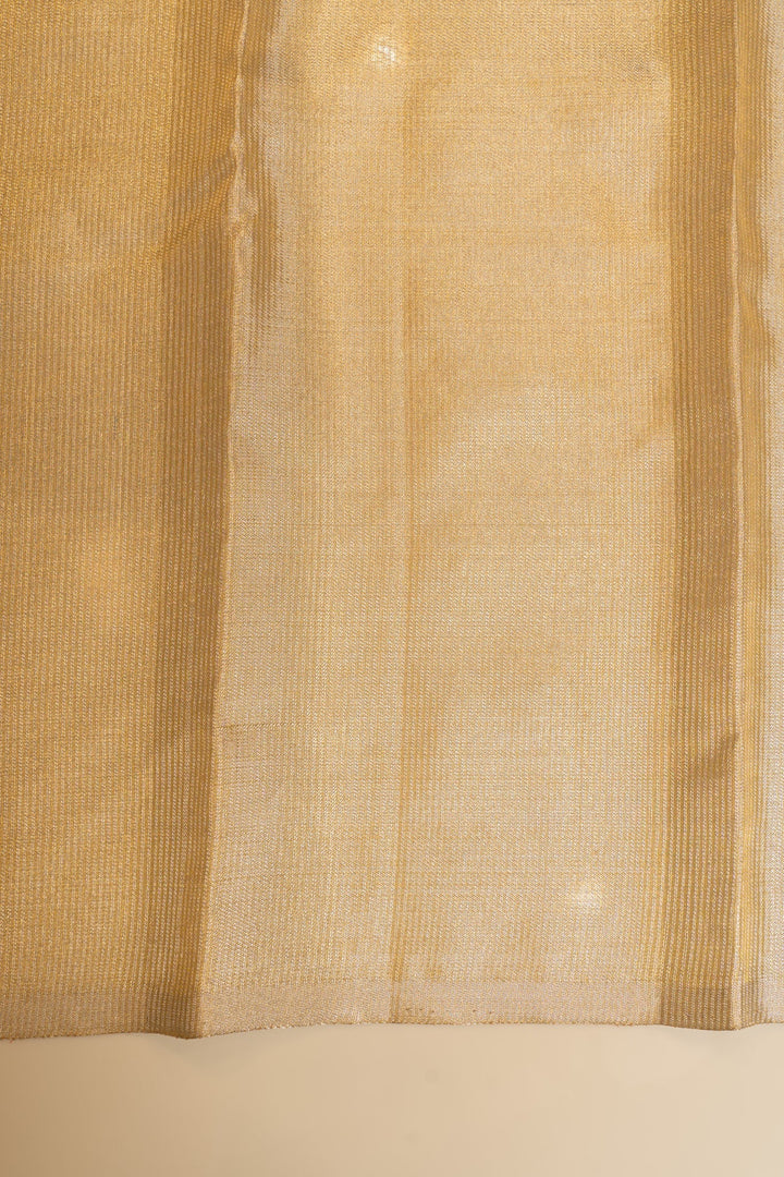 Silverish Gold Tissue pure 8 Kol Kanchipuram silk saree