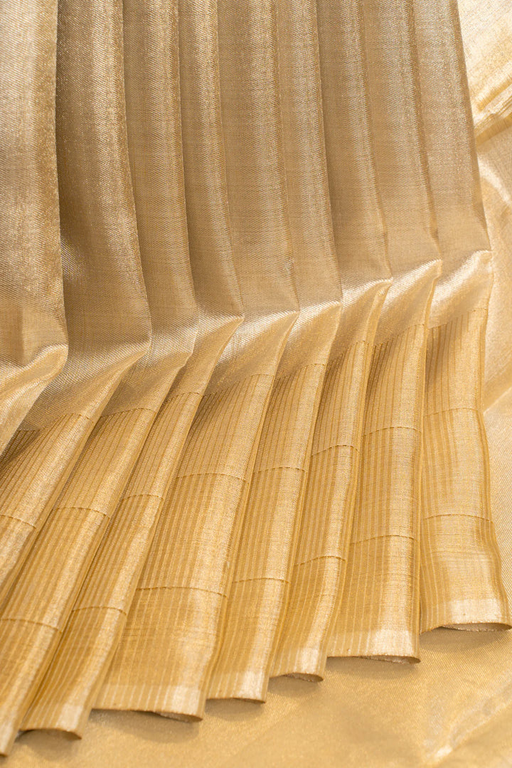 Silverish Gold Tissue pure 8 Kol Kanchipuram silk saree