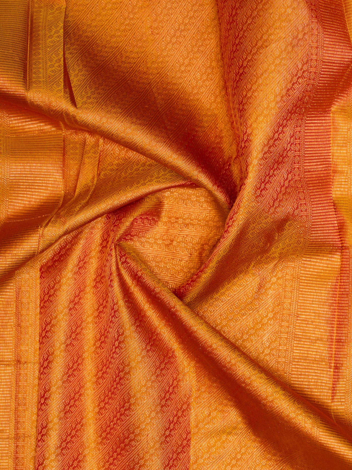 Maroon and Mustard Brocade Pure Kanchipuram Silk Saree