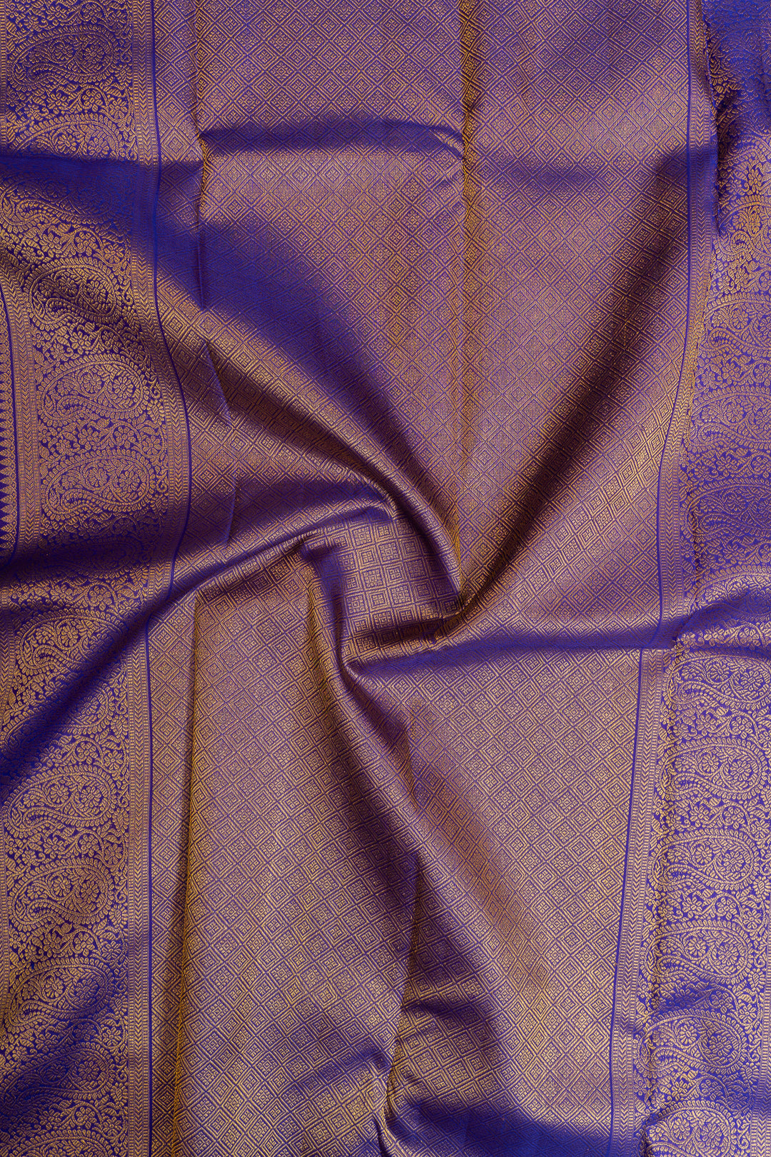 Sampanga green and blue pure Kanchipuram silk saree