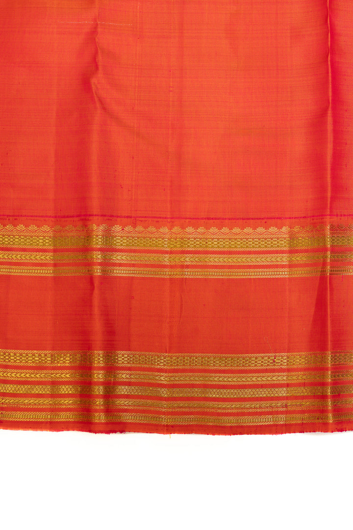 Light pink multi checks pure Kanchipuram silk saree