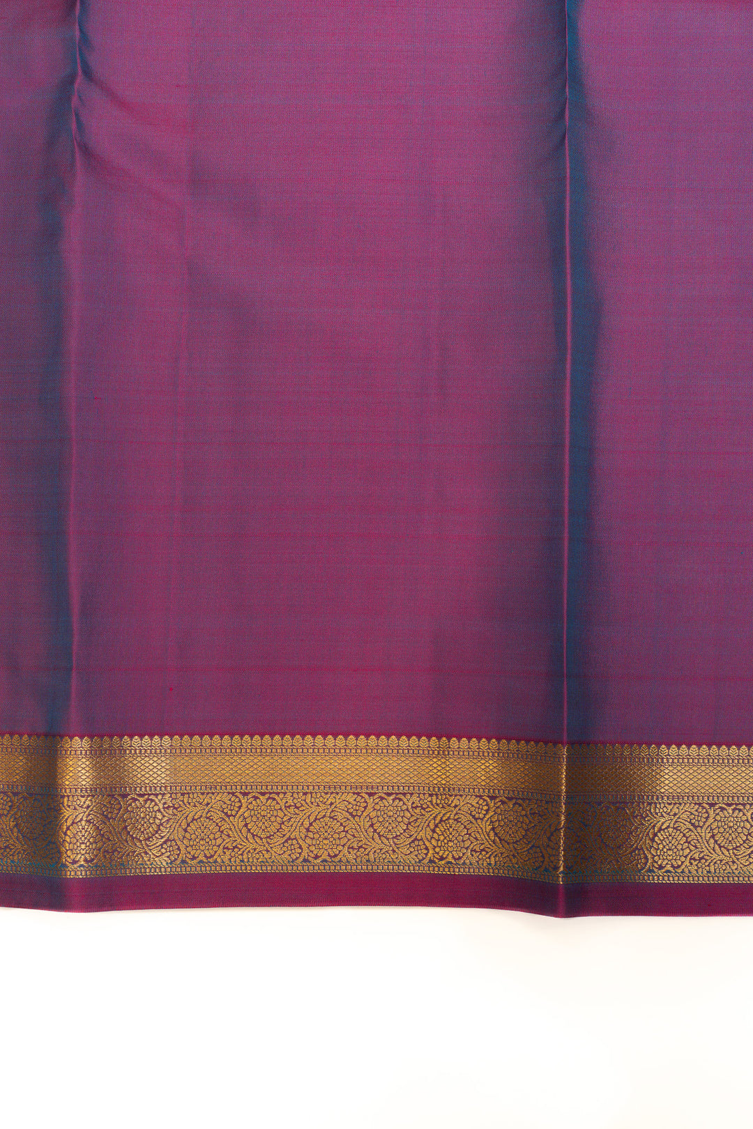 Peacock blue traditional pure Kanchipuram silk saree