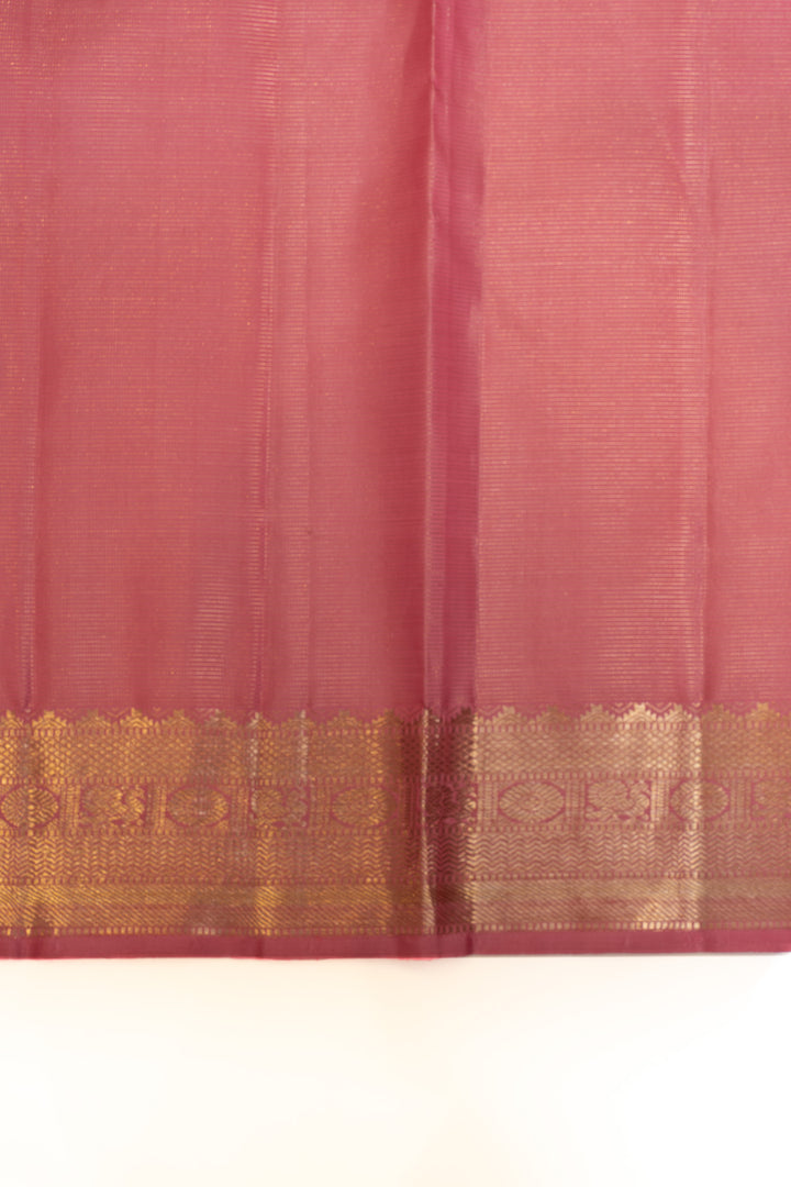 Baby pink vairaoosi pure Kanchipuram silk saree
