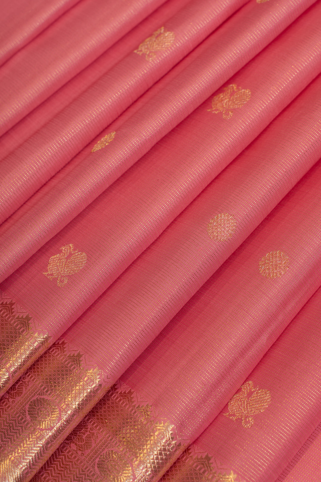 Baby pink vairaoosi pure Kanchipuram silk saree