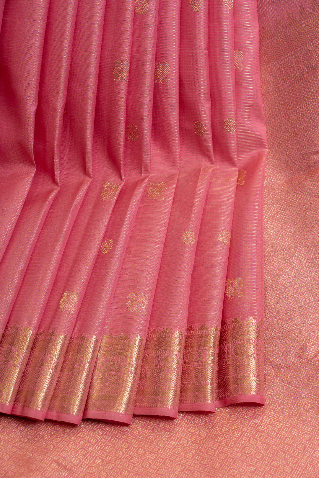 Baby pink vairaoosi pure Kanchipuram silk saree
