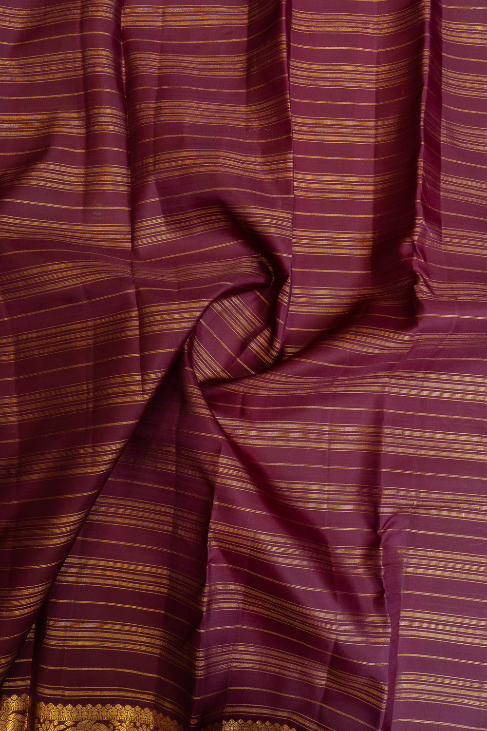 Purple zari checks pure Kanchipuram silk saree