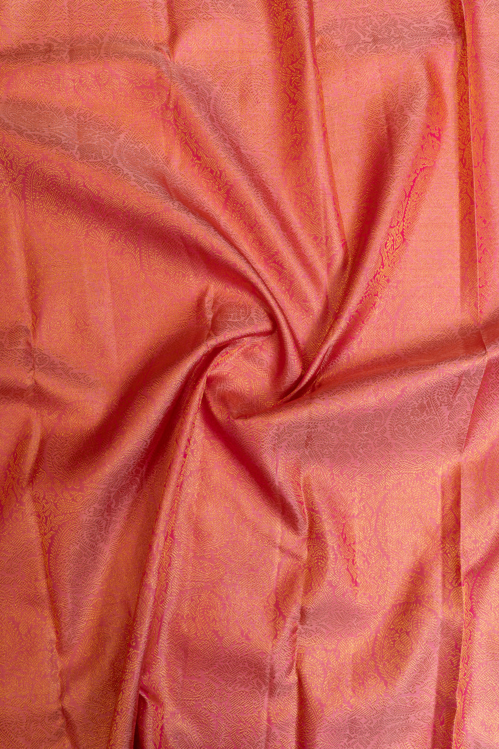 Pink paisley vanasingaram pure brocade Kanchipuram silk saree