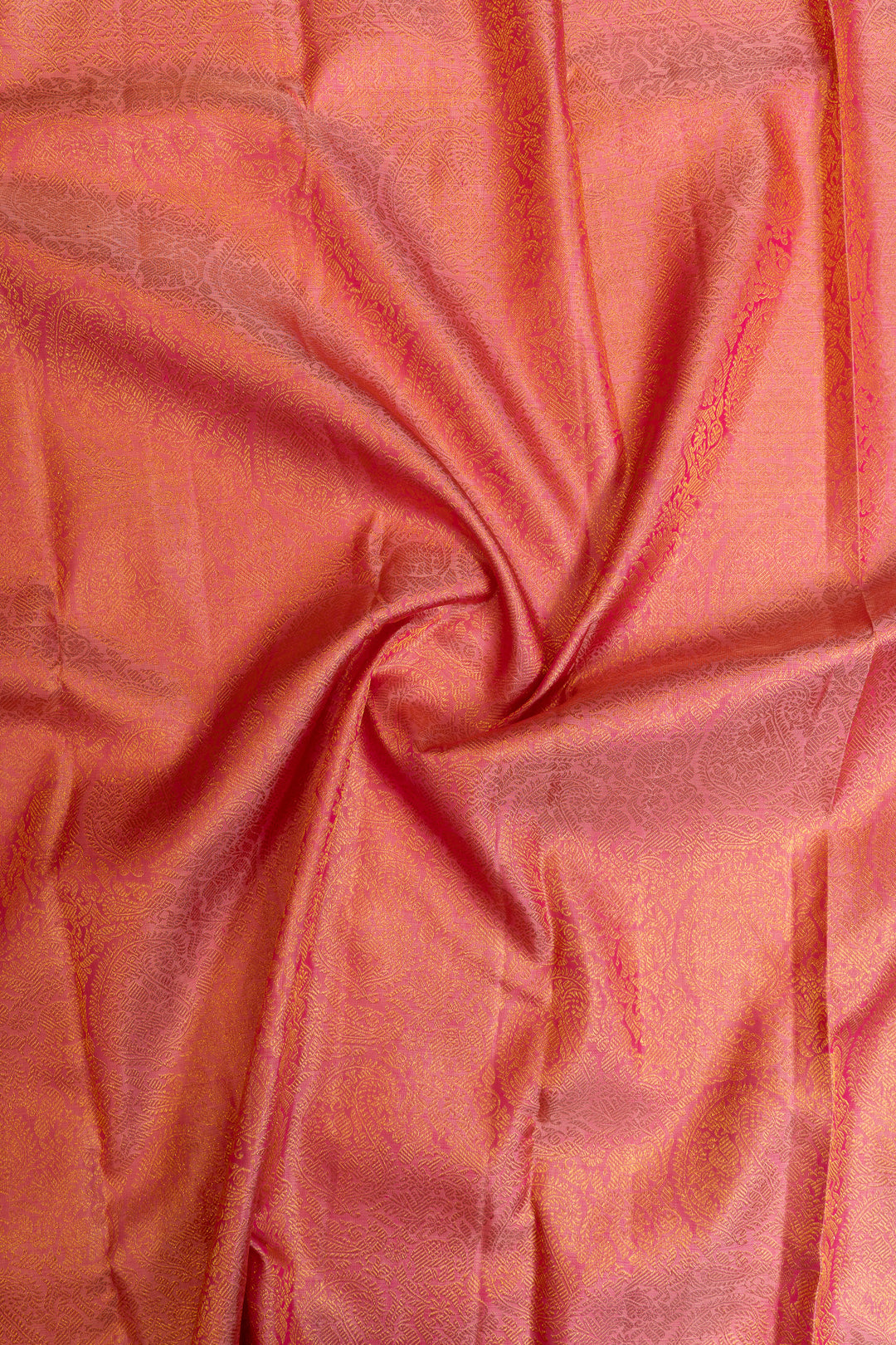 Pink paisley vanasingaram pure brocade Kanchipuram silk saree