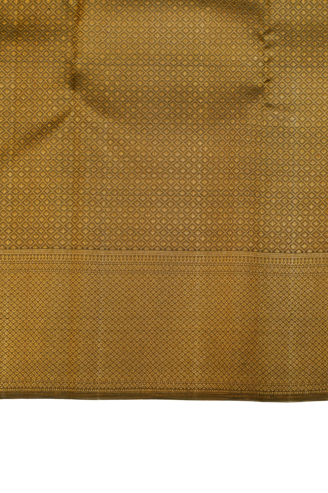 Olive green paisley vanasingaram brocade pure Kanchipuram silk saree