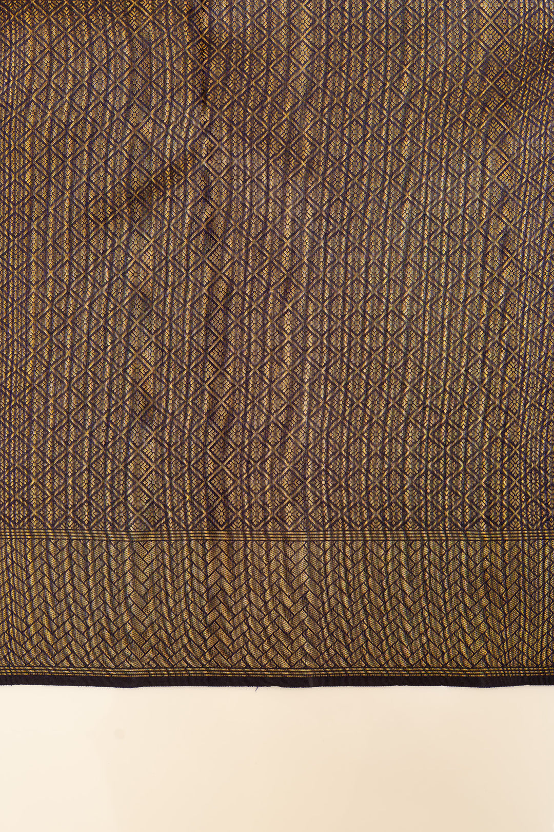 Dark blue yazhi brocade pure Kanchipuram silk saree