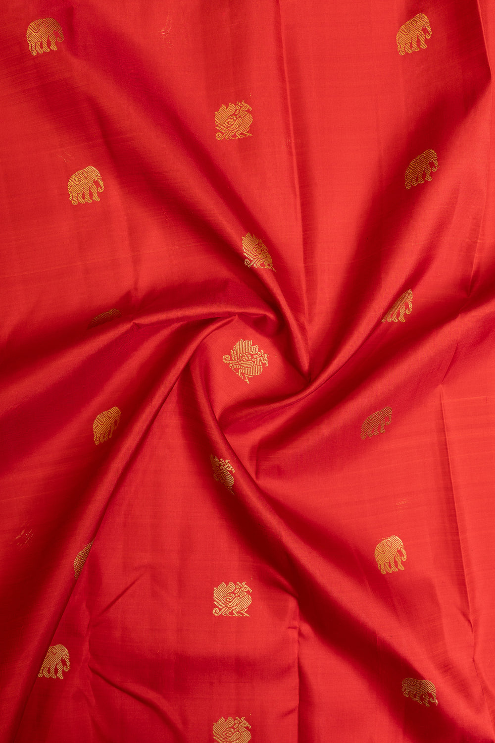 Red traditional pure kanchipuram silk saree