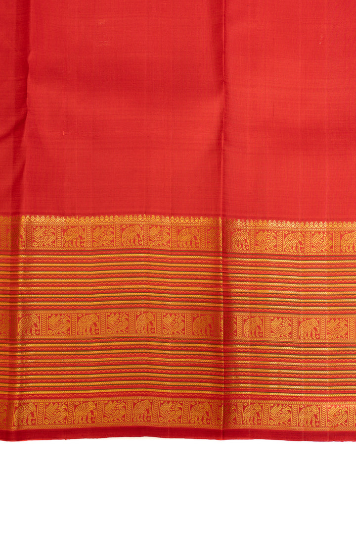 Red traditional pure kanchipuram silk saree