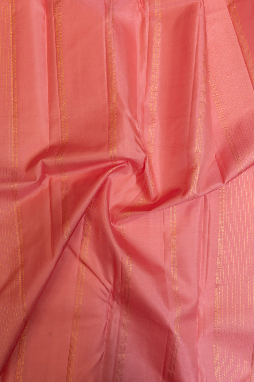 Lotus pink and gold pure kanchipuram silk saree
