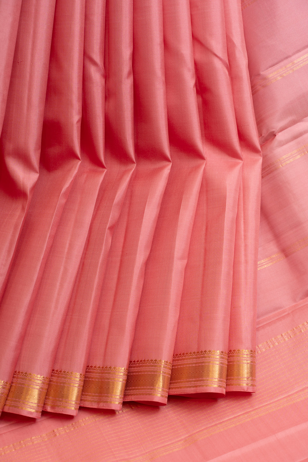 Lotus pink and gold pure kanchipuram silk saree