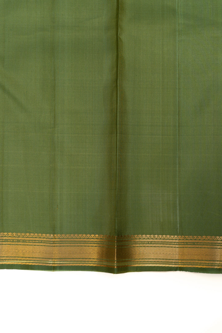Pine green traditional pure kanchipuram silk saree