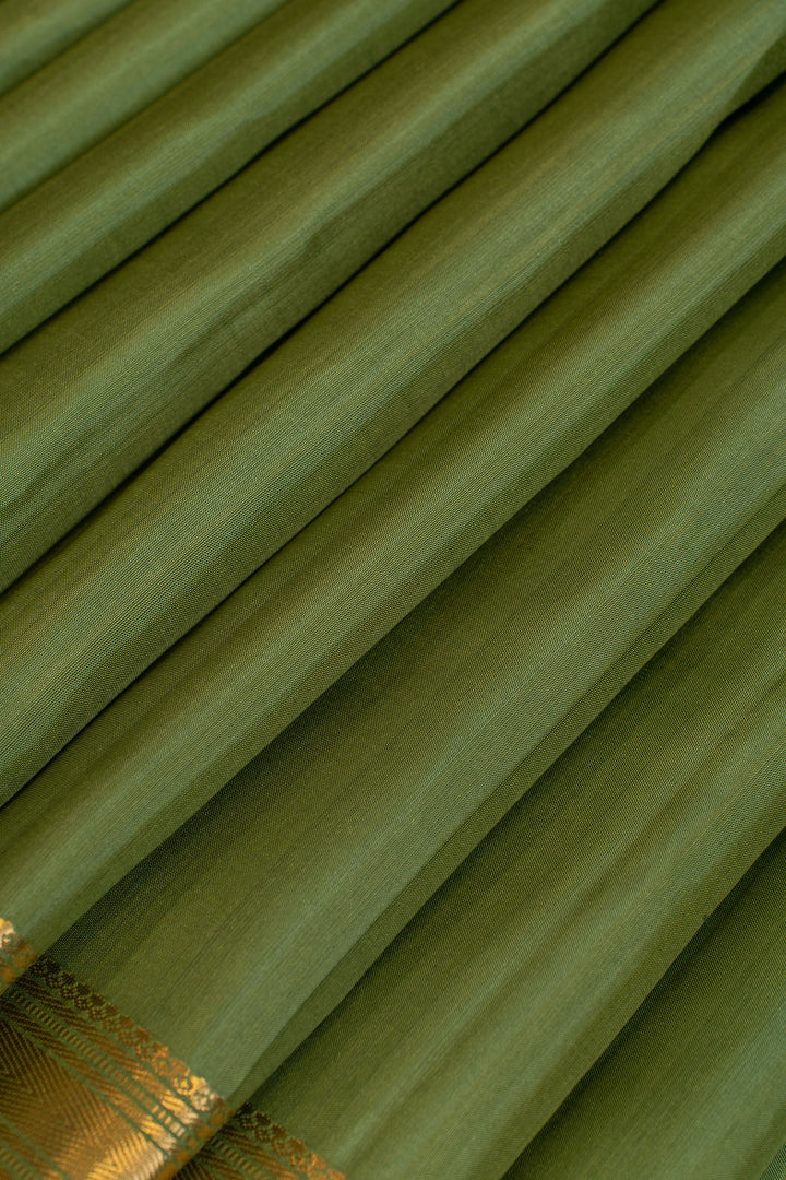 Pine green traditional pure kanchipuram silk saree
