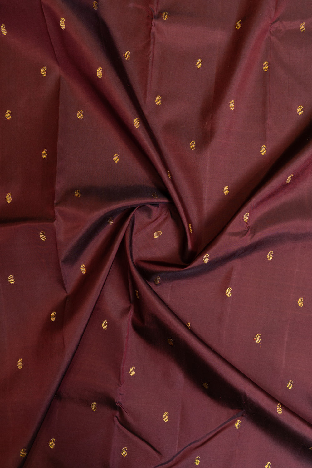 Maroon 8 Kol turning border pure Kanchipuram silk saree