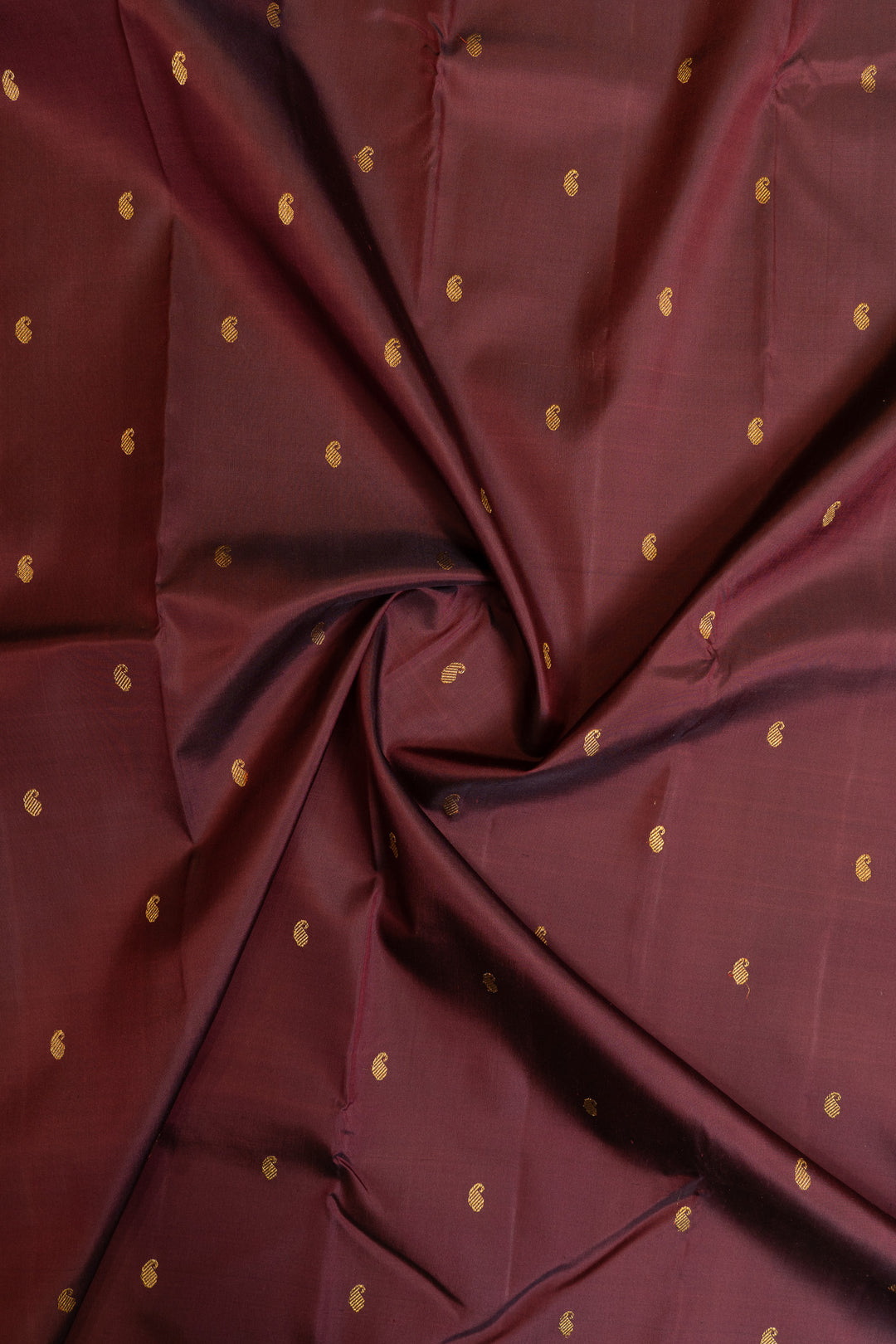 Maroon 8 Kol turning border pure Kanchipuram silk saree