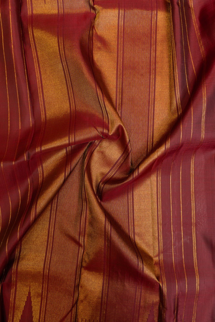 Lime green checks pure Kanchipuram silk saree