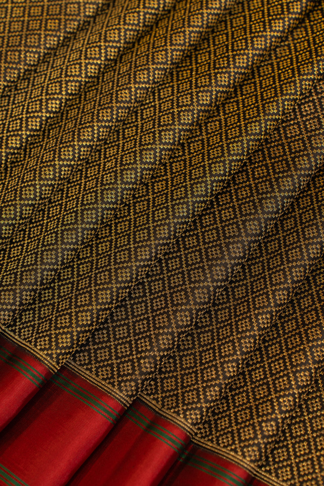 Black brocade pure Kanchipuram silk saree