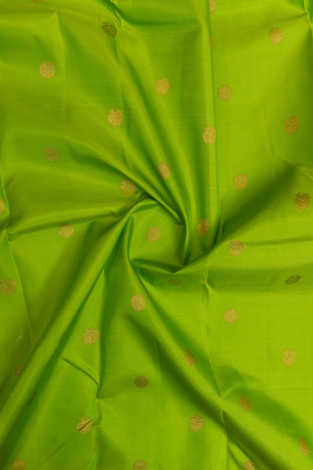 Parrot green traditional pure Kanchipuram silk saree