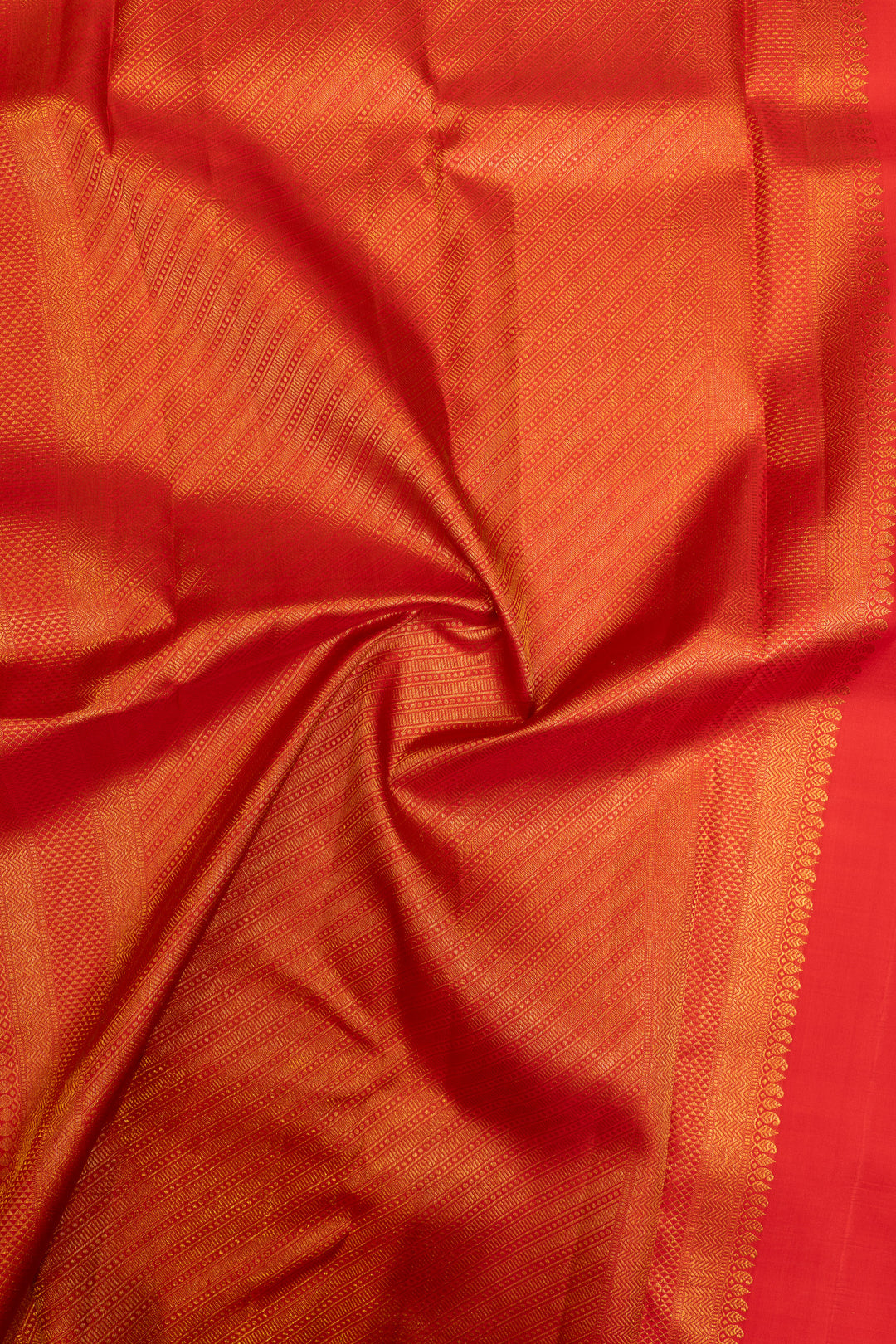 Red zari checks pure Kanchipuram silk saree