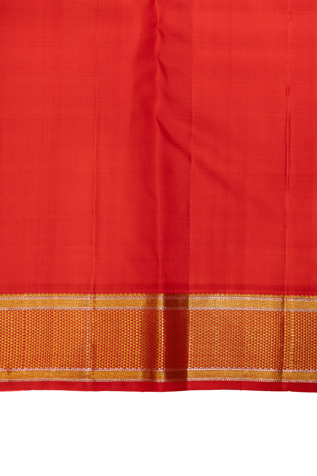 Red zari checks pure Kanchipuram silk saree