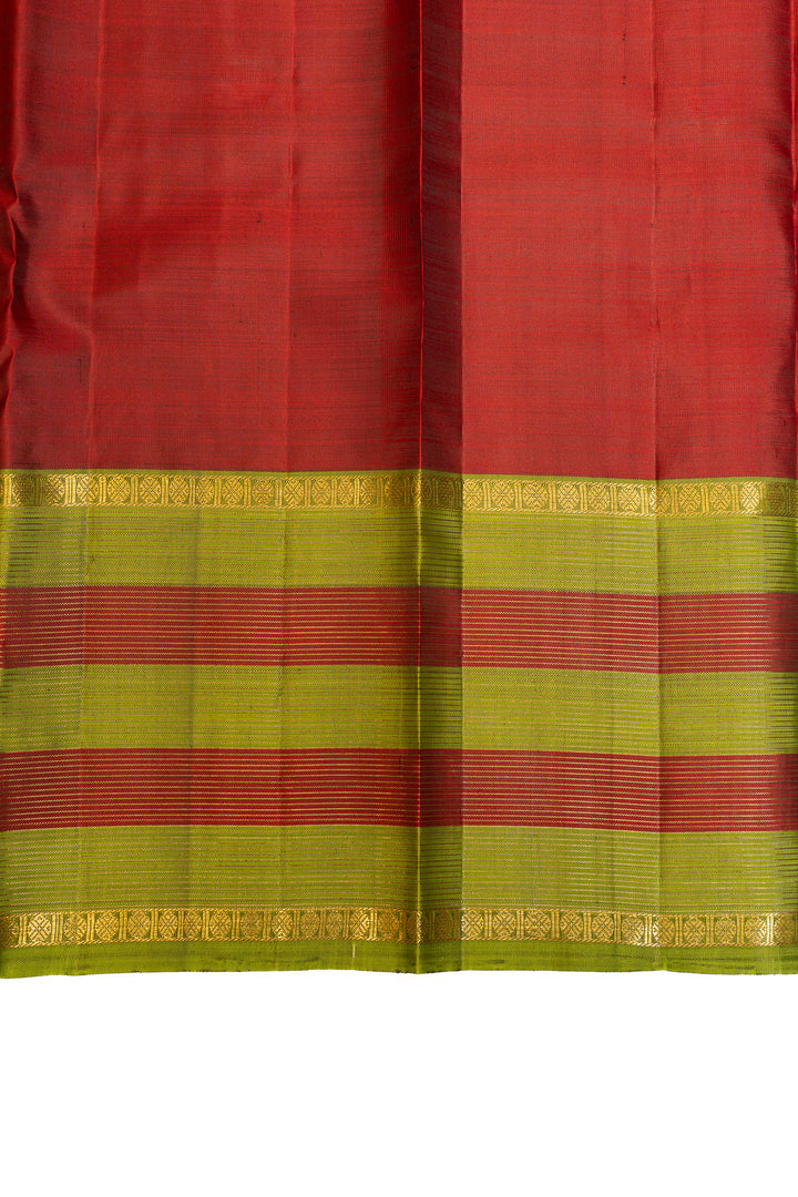 Pastel pink stripes pure Kanchipuram silk saree