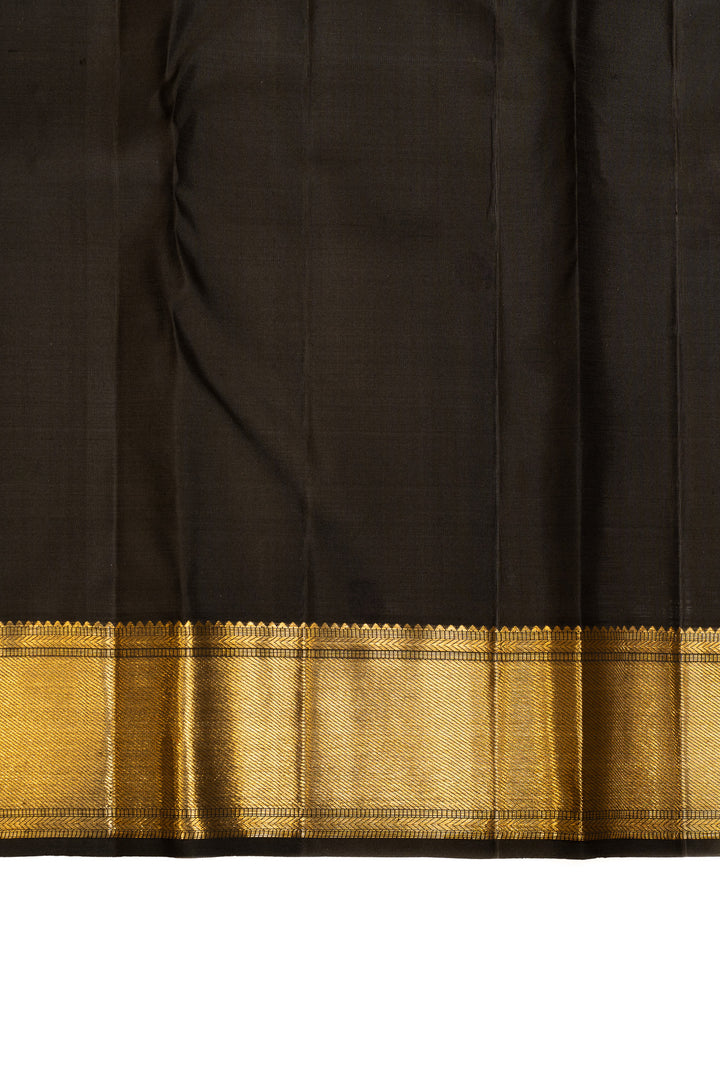 Black and silver brocade pure Kanchipuram silk saree