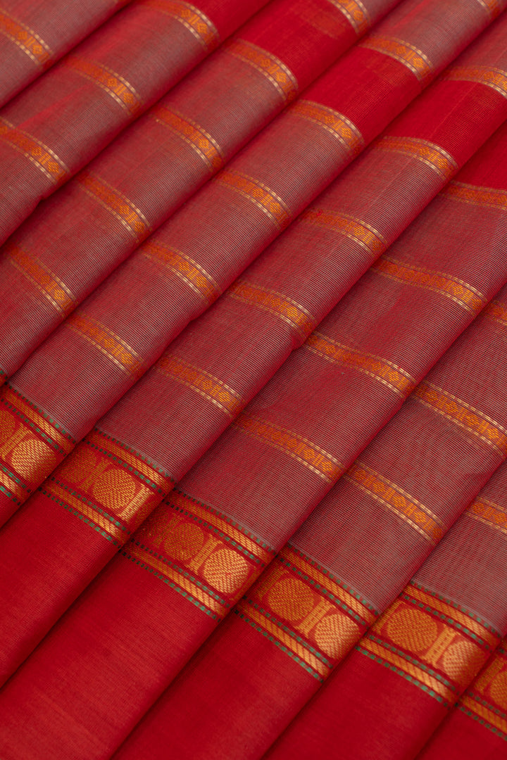 Mustard threadwork pure handloom cotton  saree