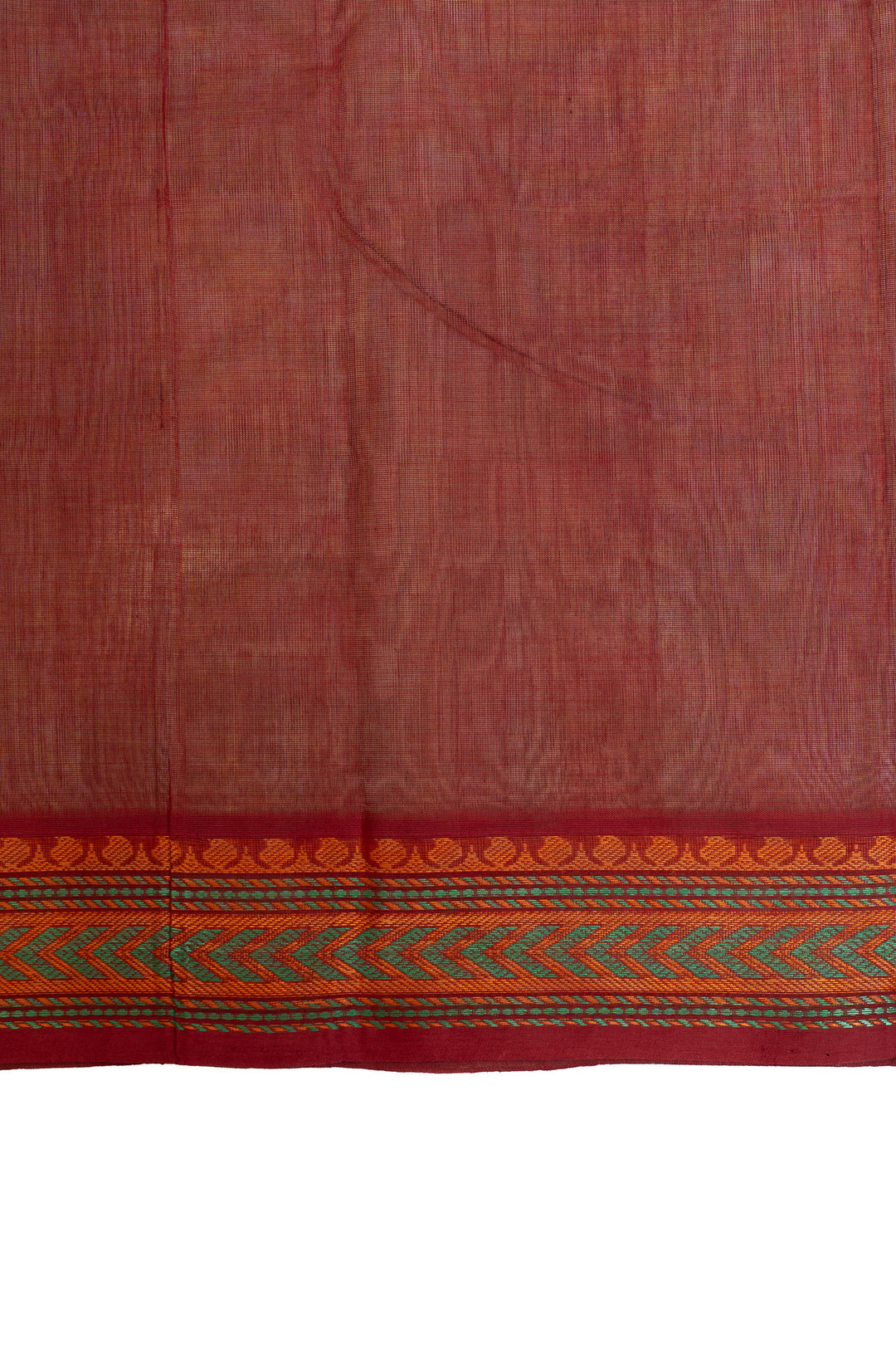 Grey and maroon threadwork pure handloom cotton saree