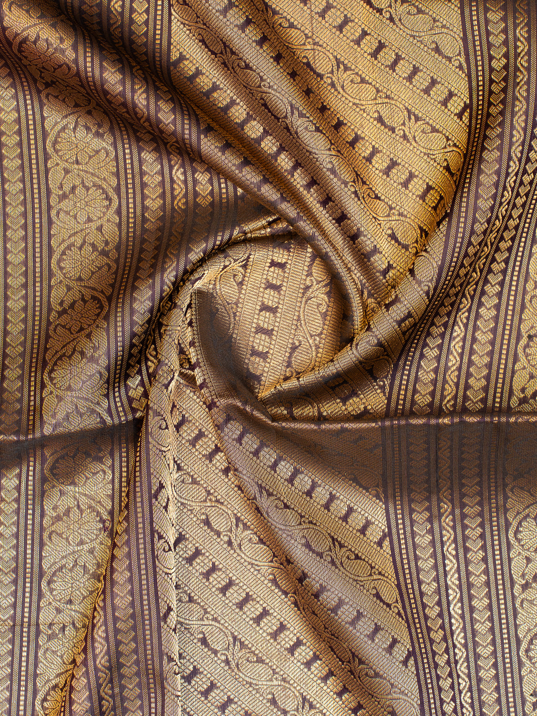 Pink and Jamun Stripes Pure Soft Silk Saree