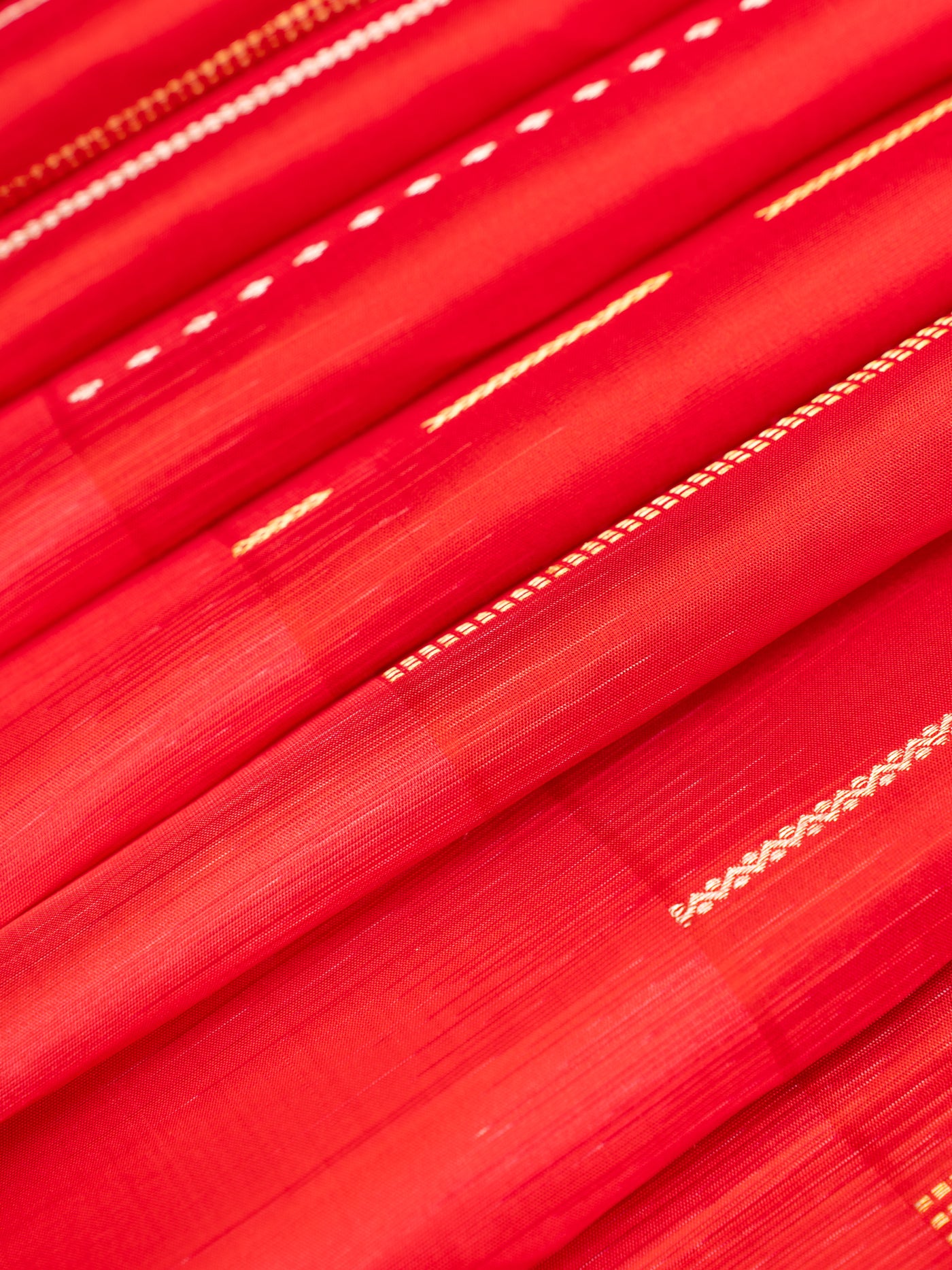 Red Ornate Zari Stripes Pure Soft Silk Saree