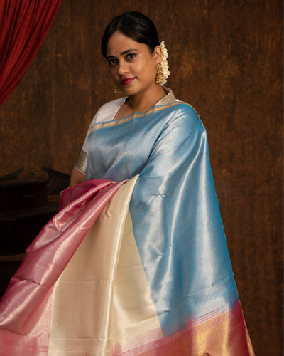 Zari Brocade Pure Kanjeevaram Silk Sari