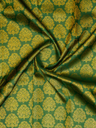 Emerald Green Brocade Pure Kanjivaram Silk Saree