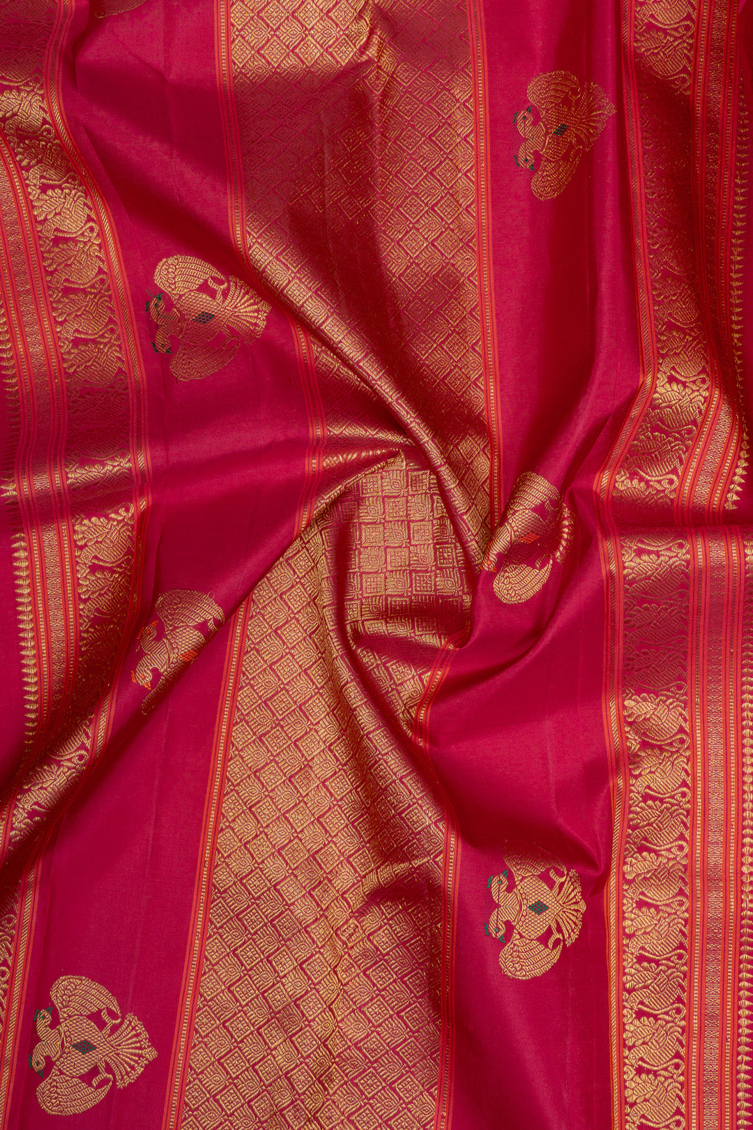 Bottle green traditional pure kanchipuram silk saree