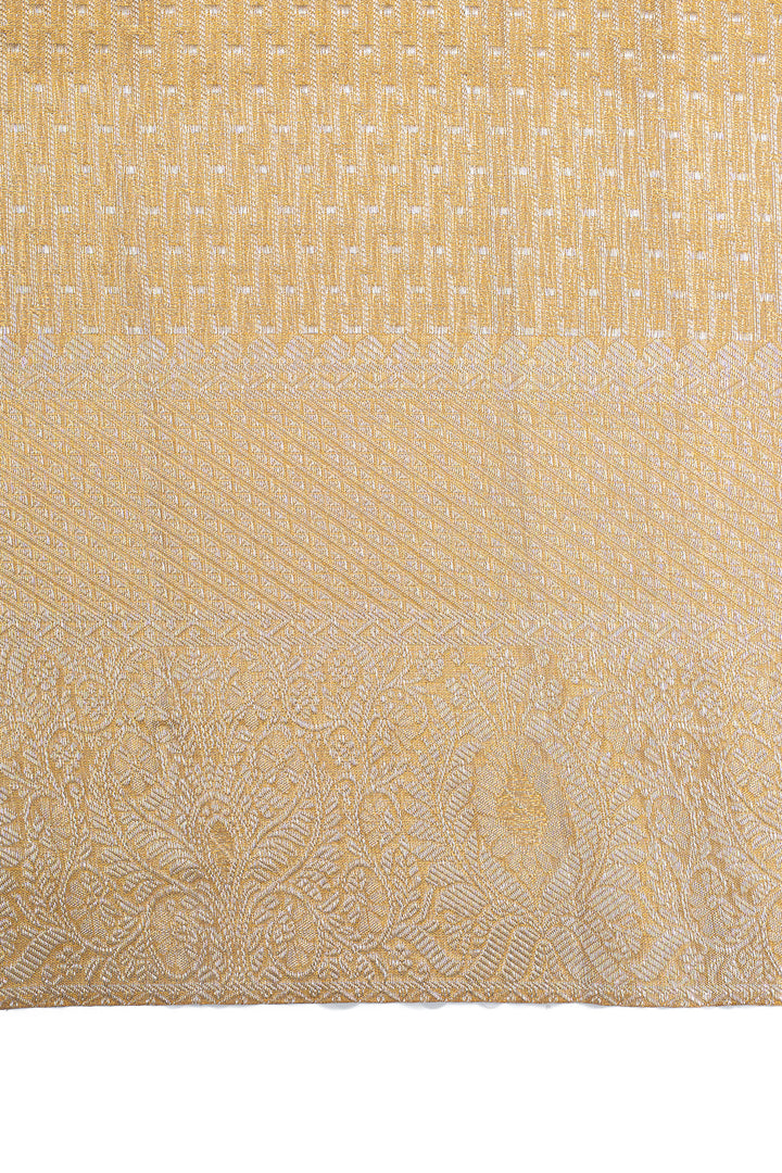 Gold and silver brocade tissue pure kanchipuram silk saree