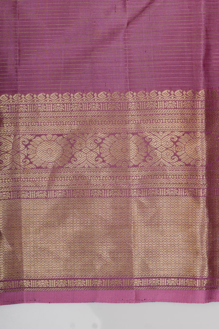 Sangria purple Zari checks pure kanchipuram silk saree