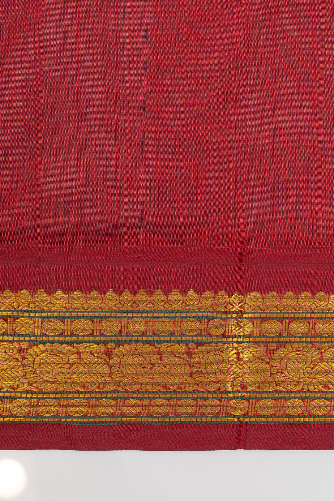 Purple and red checks  pure silk cotton saree